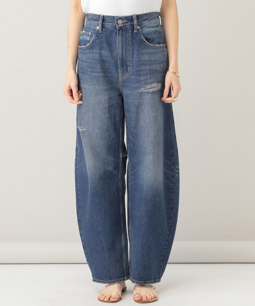 「Curensology」 ダメージ加工デニムパンツ 38 ブルー レディース