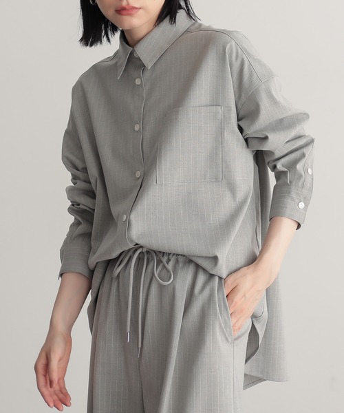 for/c（フォーシー） ブラウス シャツ 「新色追加」ストレッチオーバー 