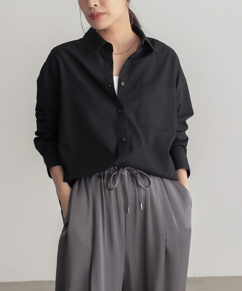 for/c（フォーシー） ブラウス シャツ 「新色追加」ストレッチオーバー 