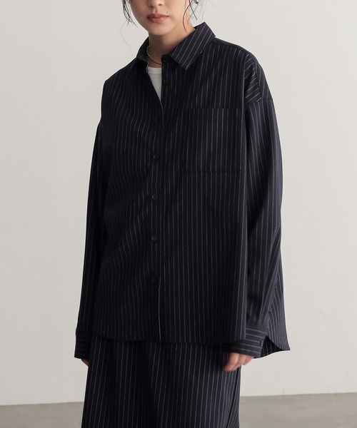 for/c（フォーシー） ブラウス シャツ ストレッチオーバーシャツ