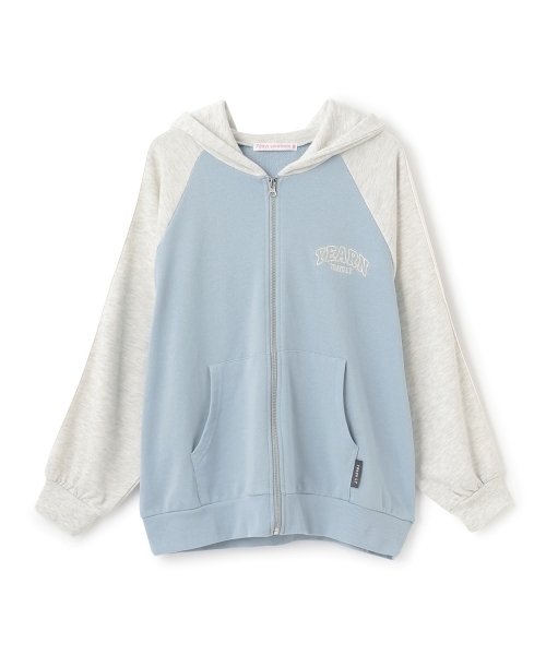 babylclub パーカー LOVETOXIC パーカー 「7days」袖配色ルーズジップパーカ キッズ 子供服