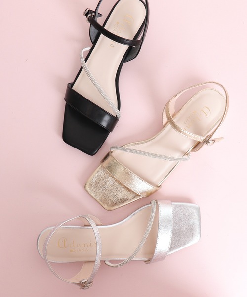 「artemis by DIANA」 フラットサンダル L ゴールド レディース_画像8