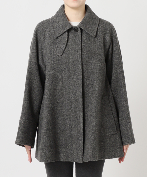 JOURNAL STANDARD relume 尾州ウールクルーネックコート □尾州ウールスーパー100Aラインコート | ジャーナル