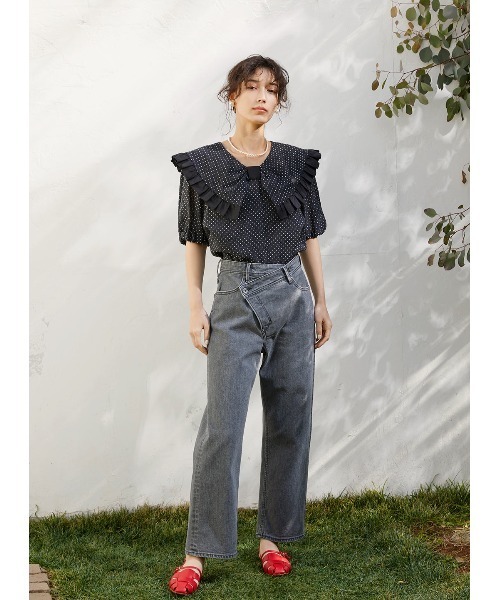 「COEL」 半袖ブラウス FREE ブラック レディース_画像3