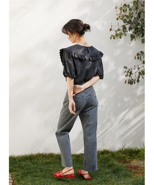 「COEL」 半袖ブラウス FREE ブラック レディース_画像5