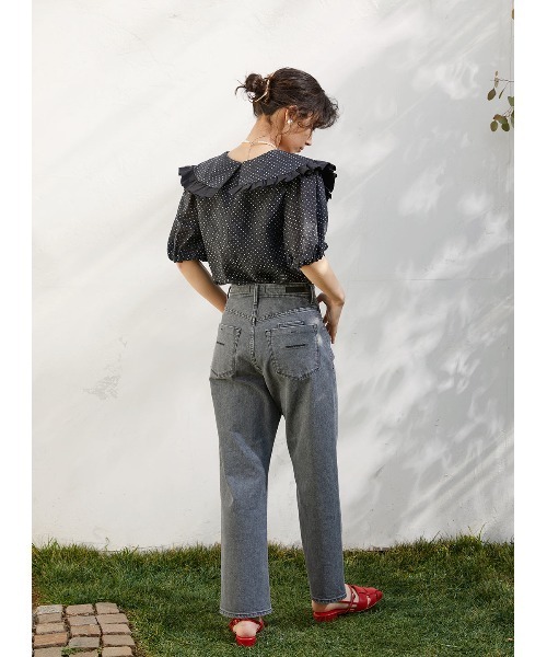 「COEL」 半袖ブラウス FREE ブラック レディース_画像6