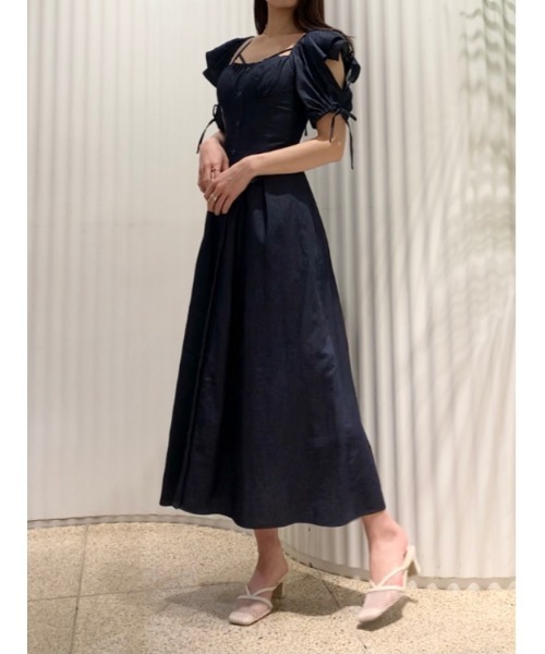 「SNIDEL」 半袖ワンピース 0 ブラック レディース_画像3