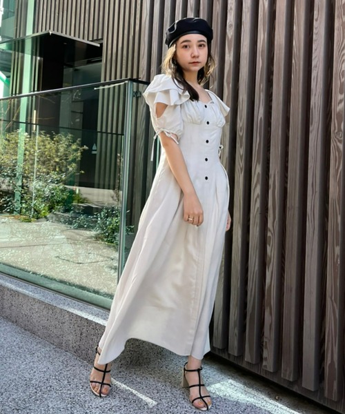 「SNIDEL」 半袖ワンピース 0 ブラック レディース_画像5