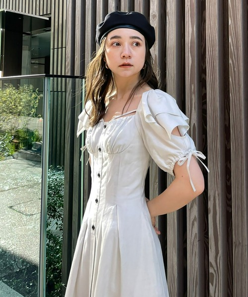 「SNIDEL」 半袖ワンピース 0 ブラック レディース_画像6