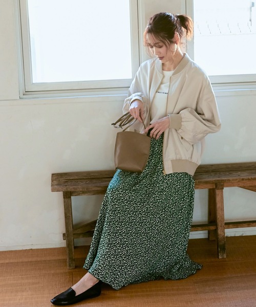 「GLOBAL WORK」 ジップアップブルゾン LARGE オフホワイト レディース_画像2