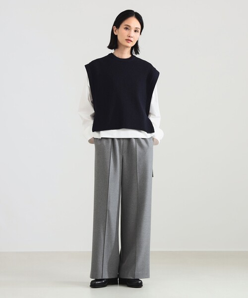 Demi-Luxe BEAMS（デミルクス ビームス） パンツ ウールライク