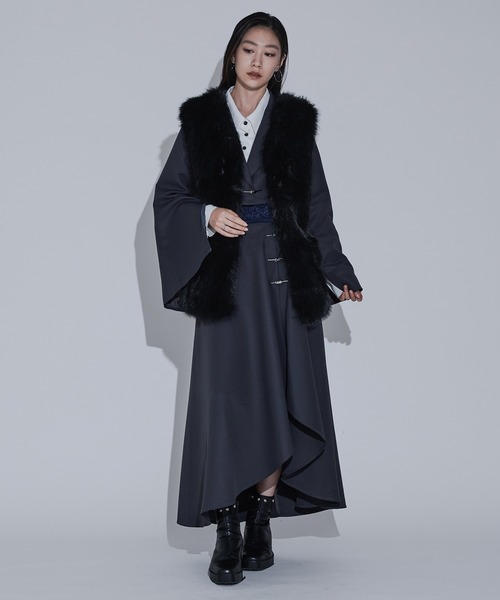 Ellno de Mavie（エルノデメヴィ） ベスト ジレ ラビットライクファー