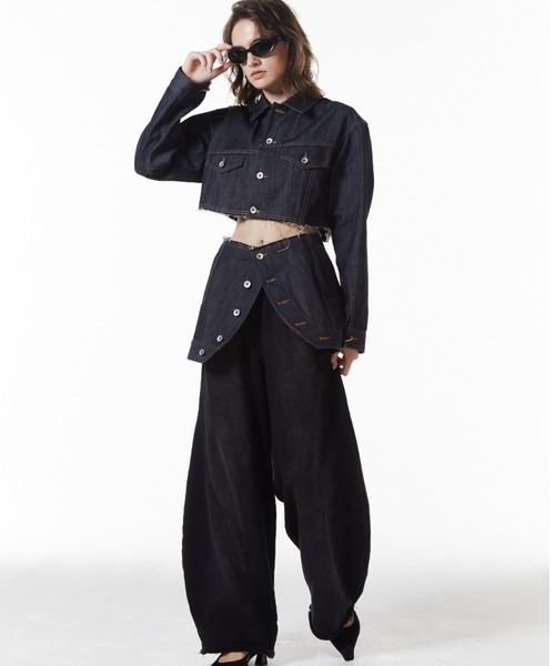 新品タグ付き　JOSE MOONサテンショートパンツ　 ブラック JOSEMOON SATIN STRIPE SHORT PANTS