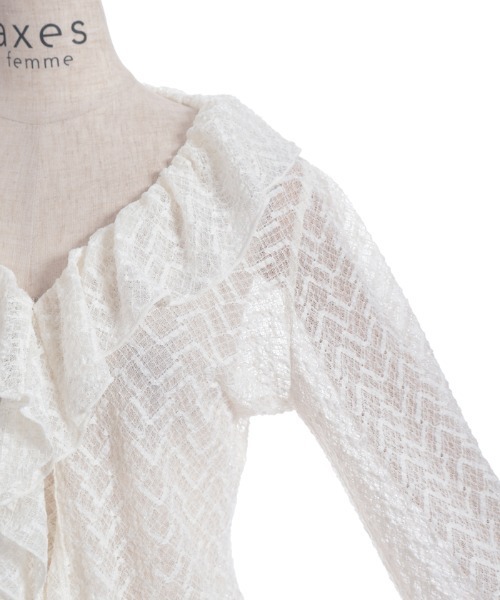 早い者勝ち❣️axes femme ドレス パーティー M 白 ボレロ レース TS414X07_L.jpg
