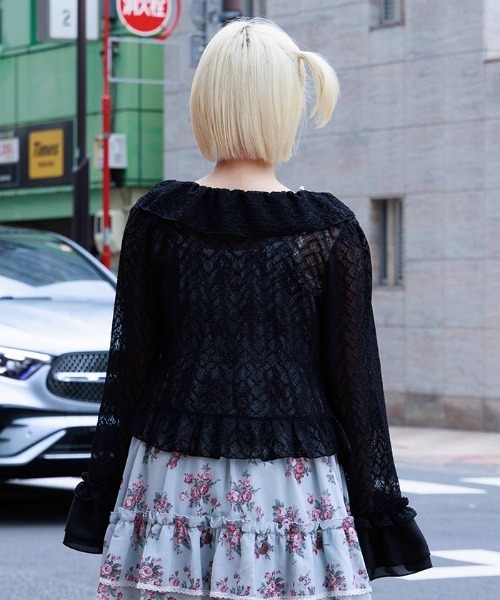 axes femme（アクシーズ ファム） カーディガン カットレースボレロ
