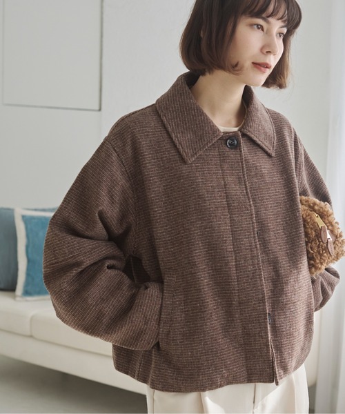 ANGIE ブルゾン アウター コクーンスリーブジャケット レディース