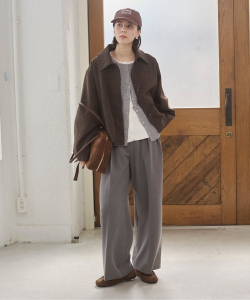 ANGIE ブルゾン アウター コクーンスリーブジャケット レディース