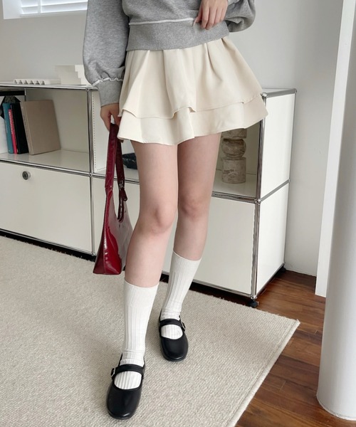 花柄 ミニスカート（インパンツ付き） Ada. スカート インパン付き フレア ミニ スカート : ZOZOTOWN Yahoo