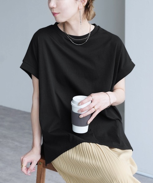 「reca」 半袖Tシャツ M アイボリー レディース_画像4