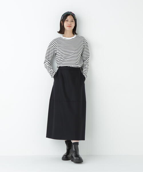 human woman（ヒューマンウーマン） tシャツ ボーダーロングスリーブT