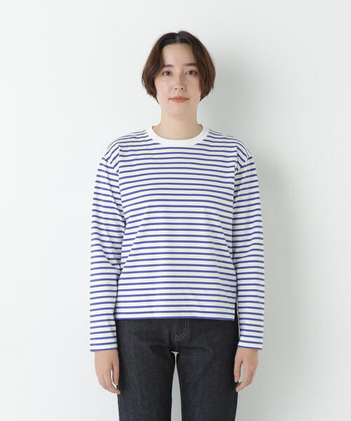 human woman（ヒューマンウーマン） tシャツ ボーダーロングスリーブT