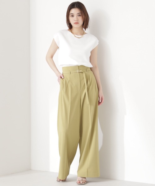 「NATURAL BEAUTY BASIC」 ノースリーブニット FREE チェリーレッド レディース_画像4