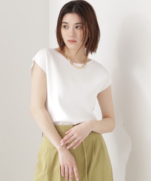 「NATURAL BEAUTY BASIC」 ノースリーブニット FREE チェリーレッド レディース_画像5