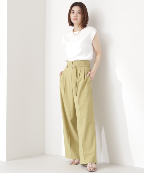 「NATURAL BEAUTY BASIC」 ノースリーブニット FREE チェリーレッド レディース_画像6