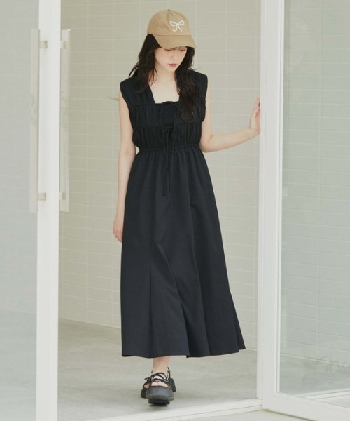 archives（アルシーヴ） ノースリーブワンピース MEDIUM ブラック