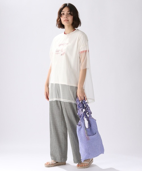 「niko and...」 半袖Tシャツ FREE チャコール レディース_画像2