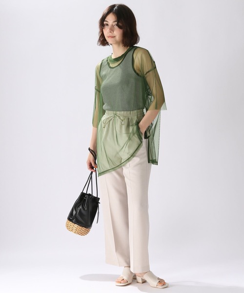 「niko and...」 半袖Tシャツ FREE チャコール レディース_画像4