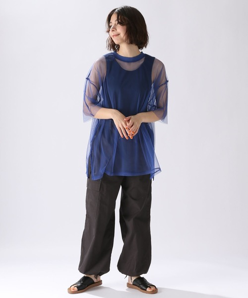 「niko and...」 半袖Tシャツ FREE チャコール レディース_画像5