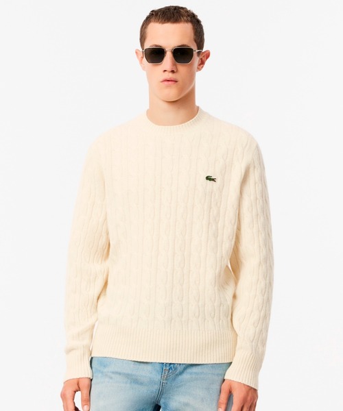 LACOSTE（ラコステ） セーター ニット ミドルゲージ ウールケーブル