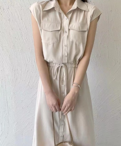 「a lot of love」 ノースリーブワンピース FREE ベージュ レディース_画像7