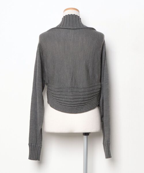 「TRUNK」 ニットボレロ「HIROKO KOSHINOコラボ」 38 グレー レディースの画像2