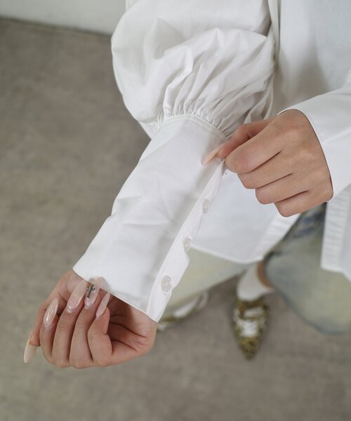 「Six M」 長袖シャツ FREE サックスブルー レディース_画像4