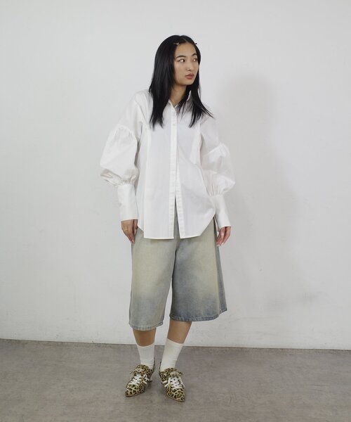 「Six M」 長袖シャツ FREE サックスブルー レディース_画像5