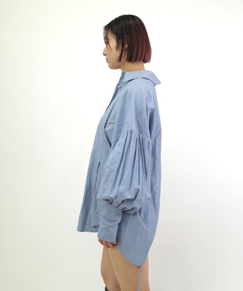 「Six M」 長袖シャツ FREE サックスブルー レディース_画像9