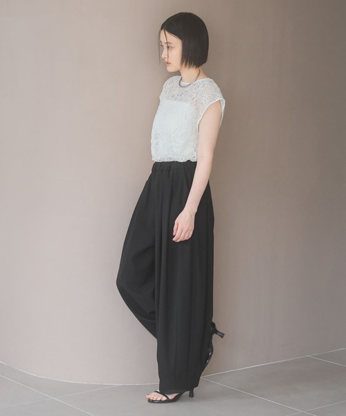 「A part by」 半袖カットソー FREE ネイビー レディース_画像3