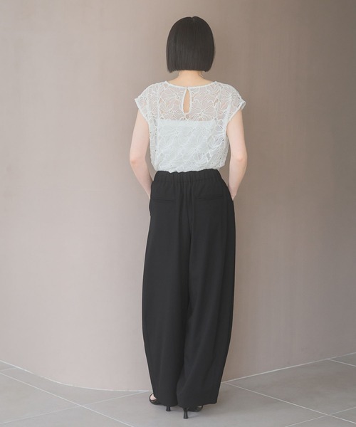 「A part by」 半袖カットソー FREE ネイビー レディース_画像4