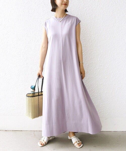SHIPS（シップス） ノースリーブワンピース 36 ラベンダー レディース