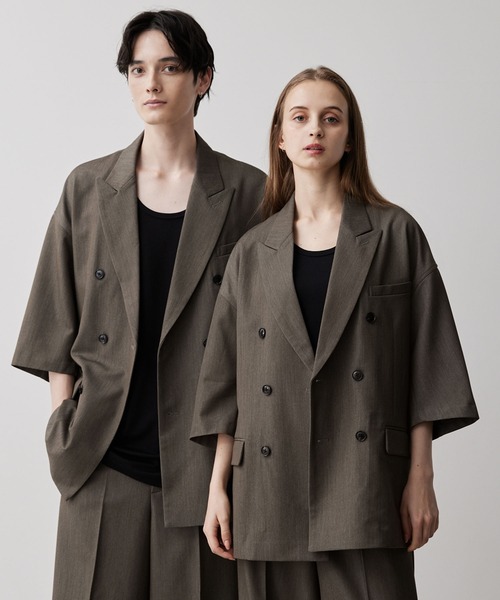 CLEL（クレイル） テーラードジャケット M ミックスグレー メンズ