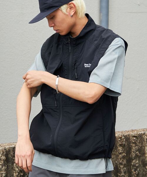 BEN DAVIS（ベンデイビス） ナイロンベスト X-LARGE ブラック メンズ