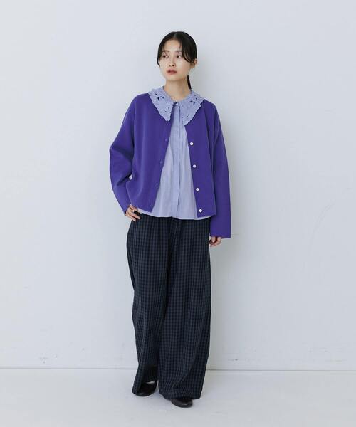 ♪出品今月まで♪アミパリス パープルカーディガン♪ AMI Paris Ami De Coeur Vネックカーディガン | パープル | FARFETCH JP