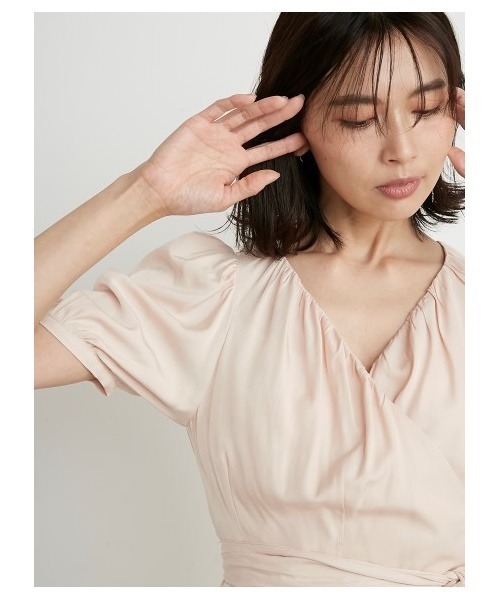 「SNIDEL」 半袖ブラウス FREE ベージュ レディース_画像5
