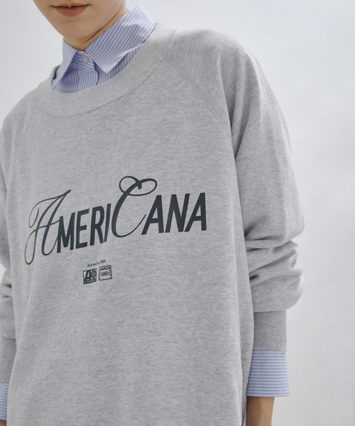 「AMERICANA」 スウェットカットソー FREE グレー レディース_画像9