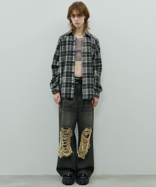 「AIVER」 デニムパンツ LARGE インディゴブルー メンズ_画像2