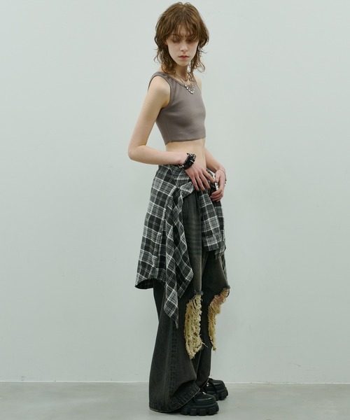 「AIVER」 デニムパンツ LARGE インディゴブルー メンズ_画像3