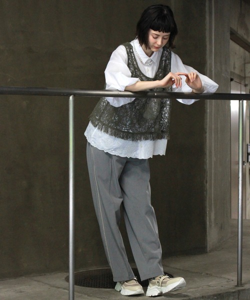 「H.A.K」 イージーパンツ 1 ブラック レディース_画像5