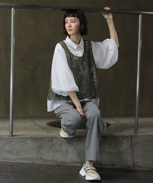 「H.A.K」 イージーパンツ 1 ブラック レディース_画像6